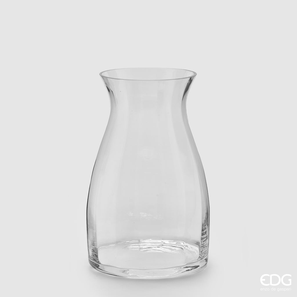 Vaso Rotondo In Vetro EDG Enzo De Gasperi - D21xH20 Cm, Collo Medio, 5 Colori, Moderno Per Fiori E Piante