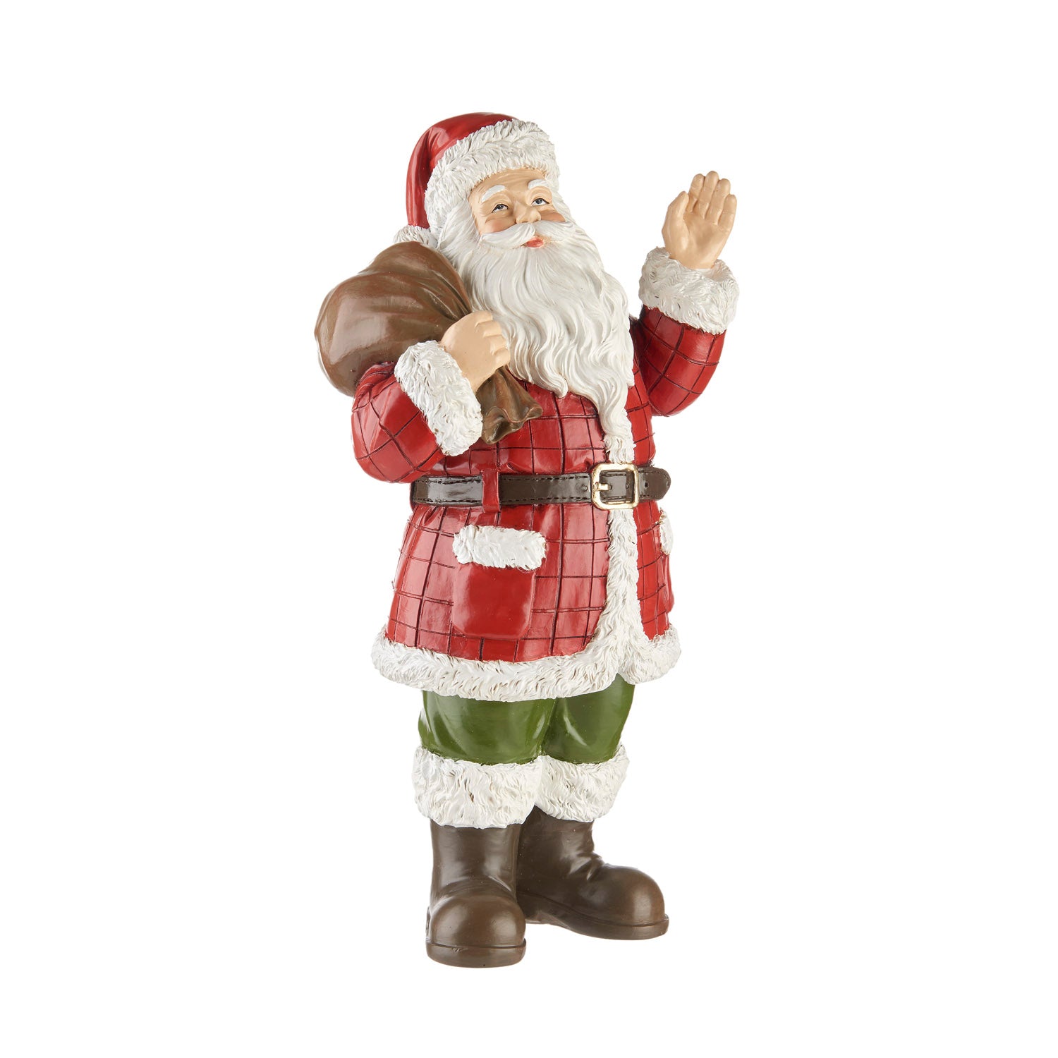 Statuetta Enesco Jim Shore: Babbo Natale Con Albero In Resina Di Pietra, 28 Cm, Collezione Heartwood Creek, Decorazione Natalizia