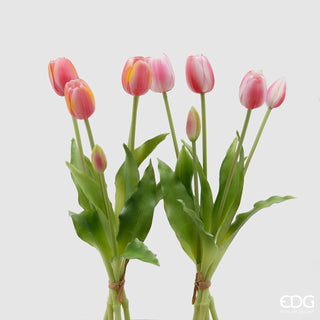 EDG Enzo De Gasperi Set 2 Bouquet Di Tulipani Sfumature Di Fucsia