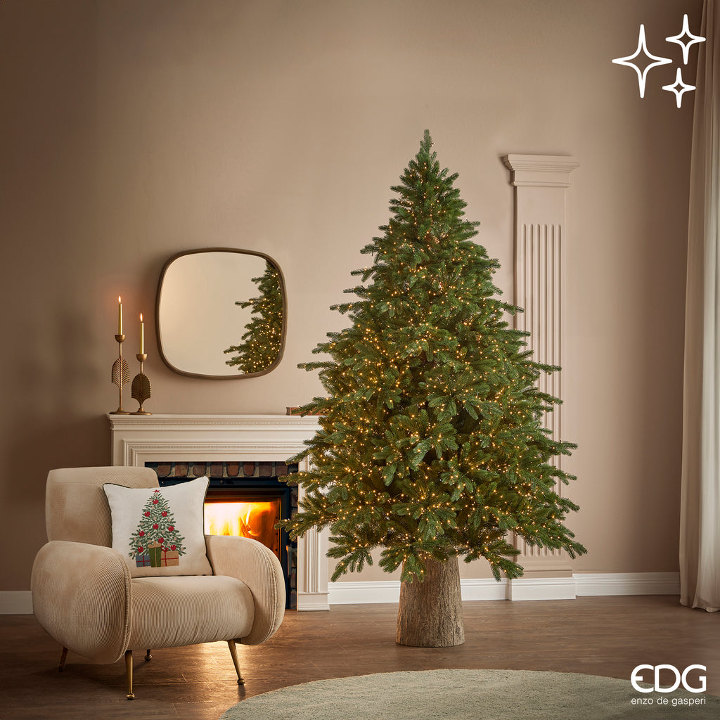 Árbol De Navidad LED EDG - 150 Cm De Altura, 1440 MicroLEDs, Color Dorado Claro, IP44 Para Exterior Bajo Techo
