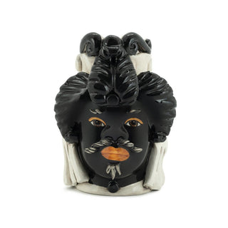 Verus Ceramiche Abhika Testa di Moro Man small Black 19 cm