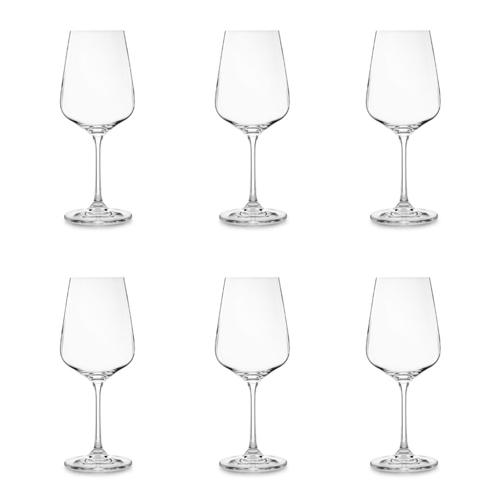 BOHEMIA SET 6 CALICI FLUTE DA CHAMPAGNE IN VETRO 290ML ANSER