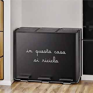 Simple Day In Questa Casa Si Ricicla 3x15L Nero