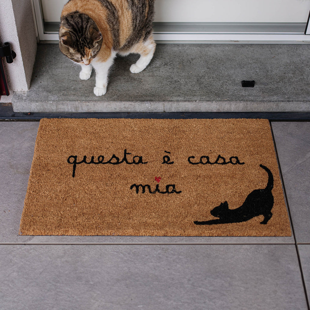 Zerbino Casa Con Scritta "Pieno Di Baci" - Per Ingresso, Antiscivolo, Lavabile