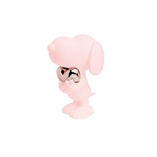 Leblon Delienne Snoopy Cuore Rosa e Oro Rosa H27 cm