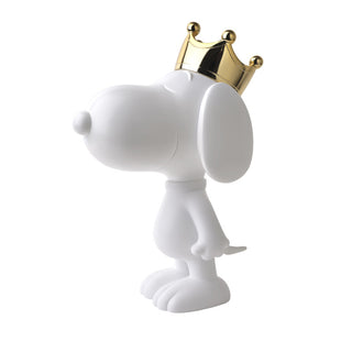 Leblon Delienne Corona Snoopy Oro e Bianco Opaco H31 cm