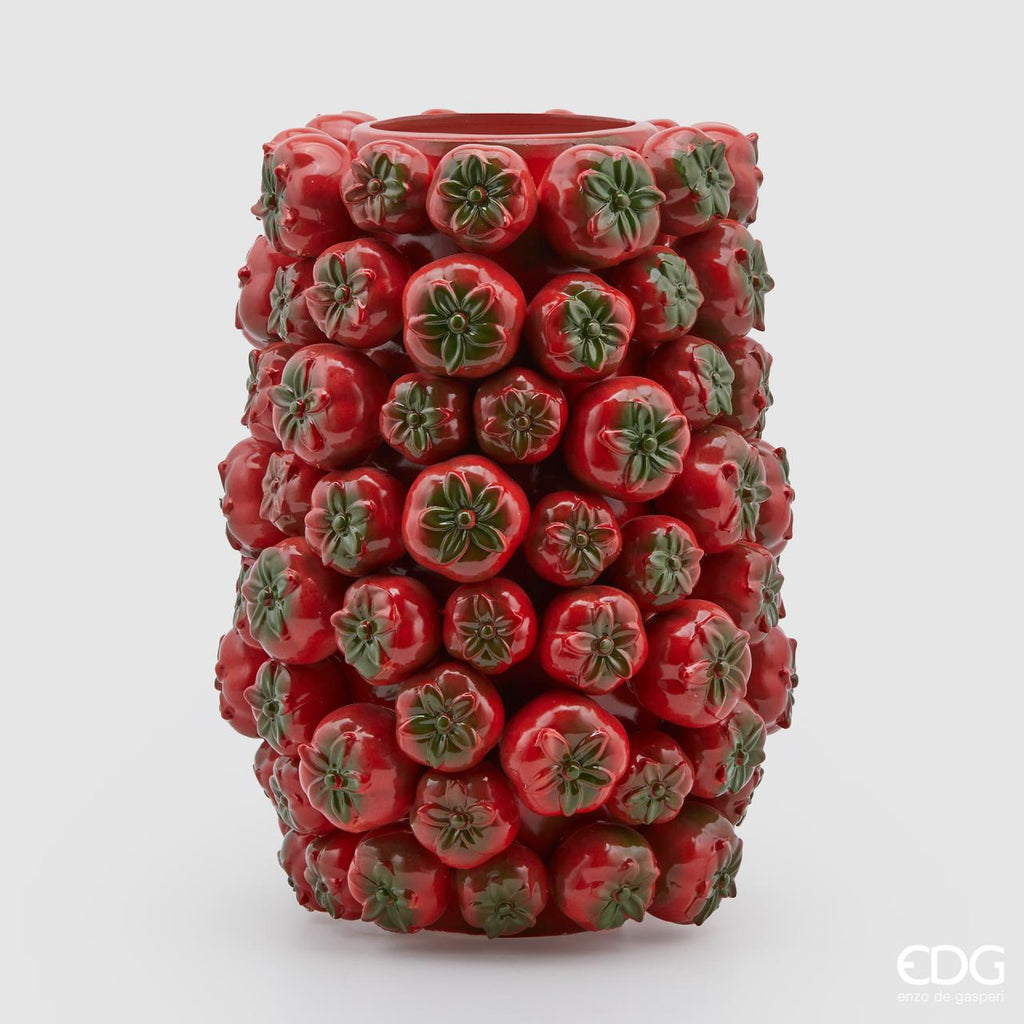 Vase EDG Enzo De Gasperi Chakra Citron - H 23 Cm D 37 Cm - Design Italien