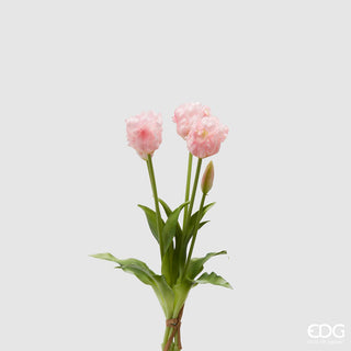 EDG Enzo de Gasperi Bouquet di Tulipani Parrot Rosa 40 cm
