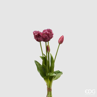 EDG Enzo de Gasperi Bouquet di Tulipani Parrot Purple 40 cm