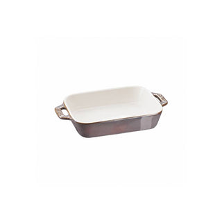 Staub Pirofila Rettangolare in Ceramica Grigio 20 x 16 cm