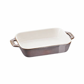 Staub Pirofila Rettangolare in Ceramica Grigio 34 x 24 cm