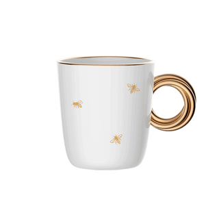 Bialetti Mug Mug Fili Oro delle Api in Porcelain 90 ML