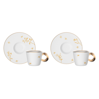 Bialetti Set of 2 Twist Api Coffee Cups in Porcelain 80 ML