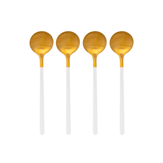 Bialetti Set of 4 Gold Bee Coffee Spoons in Steel