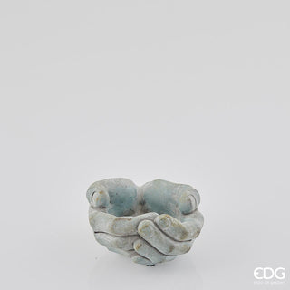 EDG Enzo de Gasperi Cement vase cupped hands D 24cm