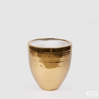 EDG Enzo De Gasperi Flared Phoenix Vase Gold Plated H45 D43 cm