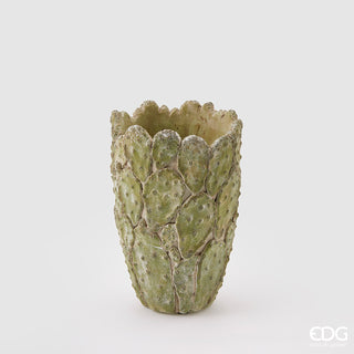 EDG Enzo De Gasperi Bark Cement Vase H18 D21 cm