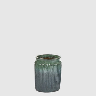 EDG Enzo De Gasperi Vaso Glaze Rotondo H40 D29 cm Verde