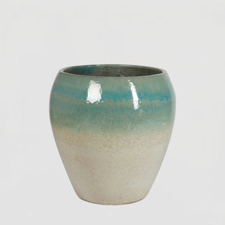 EDG Enzo De Gasperi Vaso Glaze Bombato H52 cm Verde