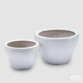 EDG Enzo De Gasperi set of 2 Round Flared Vases D39 D31 cm