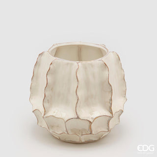 EDG Enzo De Gasperi Vaso Chakra Incavo H23,5 cm in Ceramica