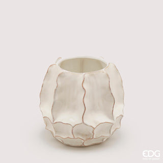 EDG Enzo De Gasperi Vaso Chakra Incavo H19,5 cm in Ceramica