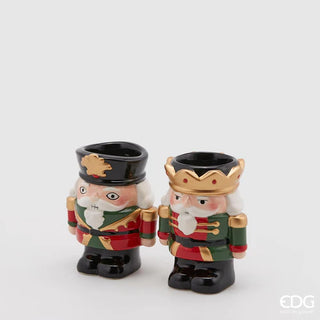 EDG Enzo De Gasperi Set of 2 Soldier Candle Holders H12 cm