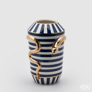 EDG Enzo De Gasperi Egypt Snake Vase with Lines H32 D21 cm
