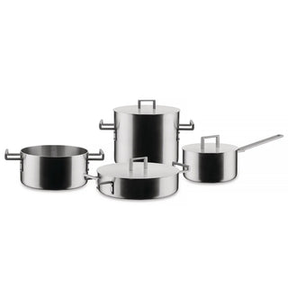 Alessi Batteria di Pentole 7 Pezzi Convivio in Acciaio Inossidabile