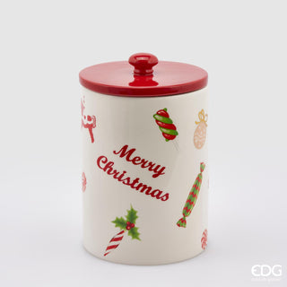 EDG Enzo De Gasperi Christmas jar with decorations H22 D15.5 cm