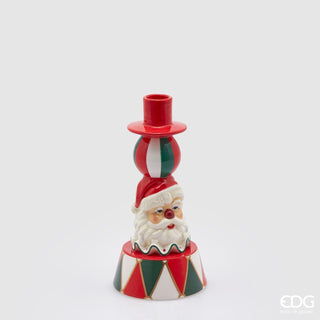 EDG Enzo De Gasperi Santa Clown Candle Holder H21 cm