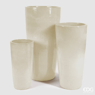 EDG Enzo De Gasperi Vaso Glaze Rotondo H100 cm Avorio