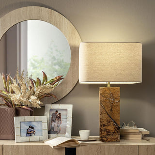 L'Oca Nera Specchio Tondo con Cornice in MDF D70 cm