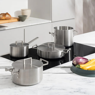 Batería de cocina Alessi Convivio de 7 piezas en acero inoxidable