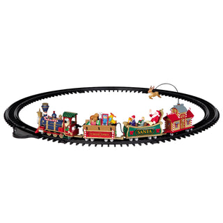 Lemax Christmas Train The Starlight Express Set 17 Pieces Lights and Sounds