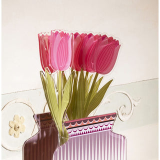 Vesta Funny Flowers Small Pink Acrylic Crystal Tulip
