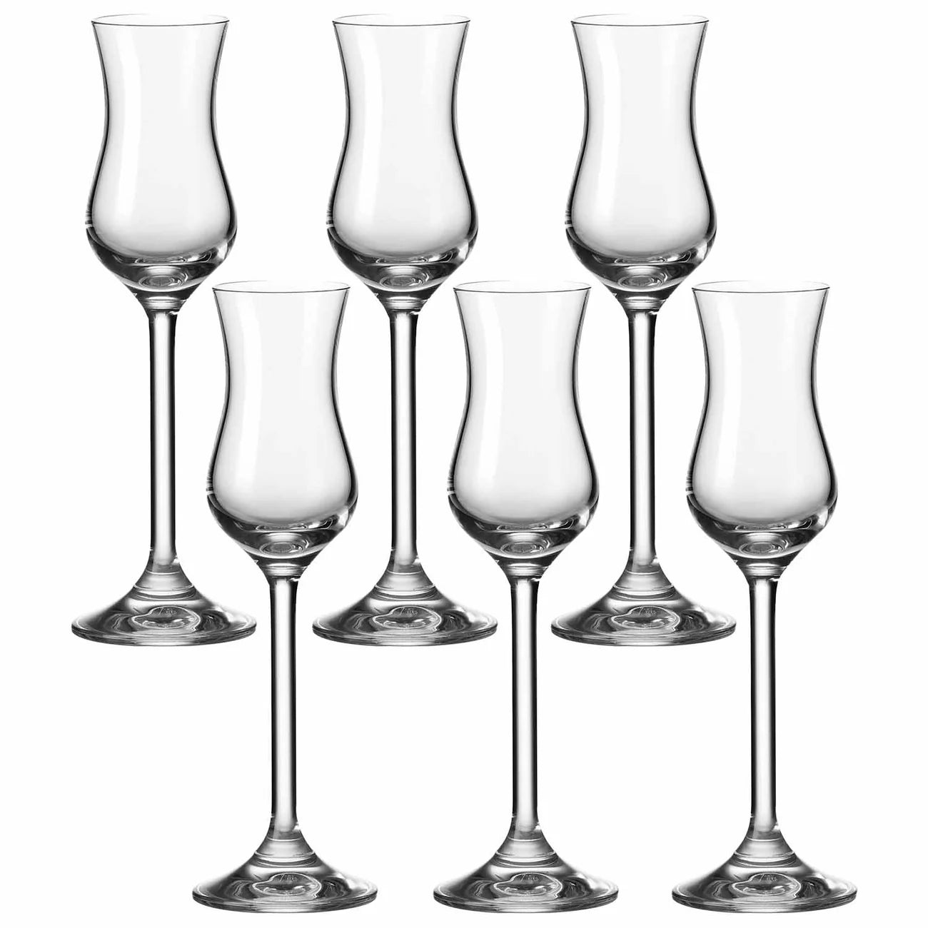 Leonardo Set 6 Calici Grappa Daily in Vetro 100 ml