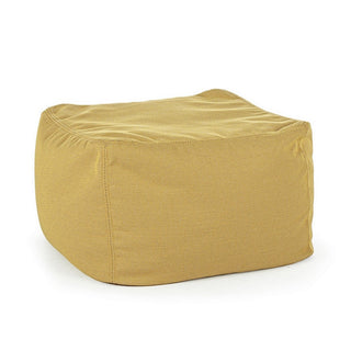 Andrea Bizzotto Pouf in Sparrow Citron Fabric for Outdoors 50x50 cm