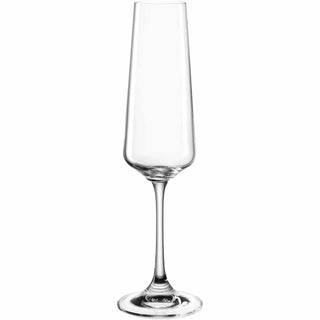 Leonardo Set of 6 Paladino Flute Glasses in Glass 220 ml