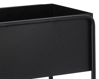 Andrea Bizzotto Madelyn Rectangular Black Planter with Steel Shelf 45x44 cm