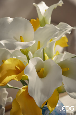 EDG Enzo De Gasperi Ramo di Calla Fiorito H75 cm Bianco