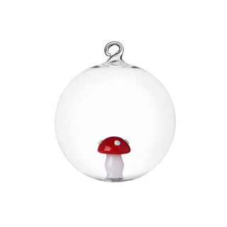 Ichendorf Milano Alice Set of 2 Red Mushroom Christmas Lights in Borosilicate Glass