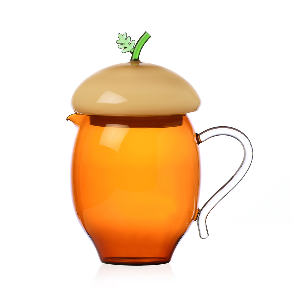 Brocca In Vetro Borosilicato Ichendorf Milano – Collezione Vegetables, Design A Forma Di Pomodoro, Fatto A Mano, Lavabile In Lavastoviglie, 150 Cl
