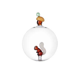 Ichendorf Milano Acorns Set 2 Palle di Natale Scoiattolo Interno in Vetro Borosilicato