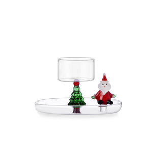 Ichendorf Milano Christmas Tales Tealight Babbo Natale in Vetro Borosilicato