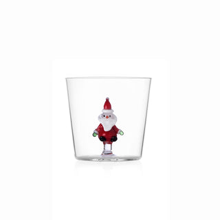 Ichendorf Milano Set 2 Tumbler Babbo Natale in Vetro Borosilicato