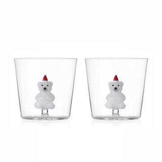 Ichendorf Milano Christmas Tales Set 2 Tumbler Orso in Vetro Borosilicato