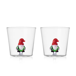 Ichendorf Milano Christmas Tales Set 2 Tumbler Gnomo in Vetro Borosilicato