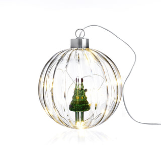 Ichendorf Milano Woodland Tales Weihnachtskugel aus Glas mit LEDs