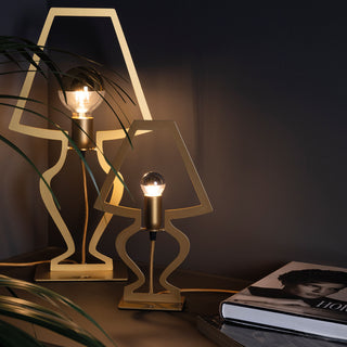 Arts &amp; Crafts Gold Silhouette Lamp